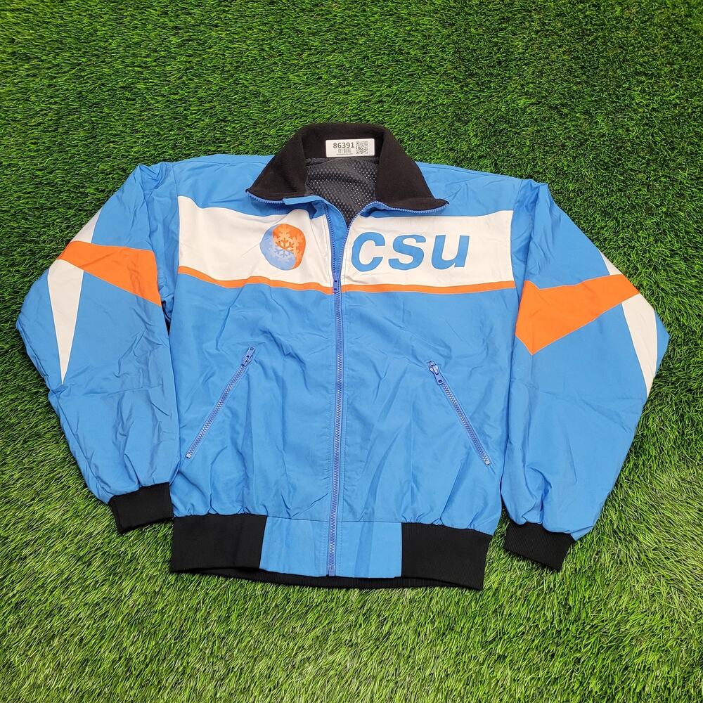 Vintage 90s CSU Cambridge Sports Union Jacket Medium 22x25 Blue